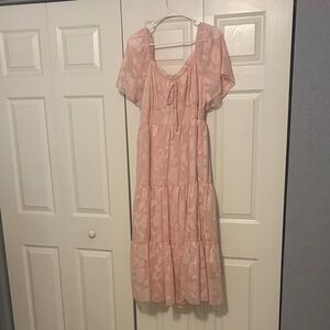 SHEIN Pink Floral Dress